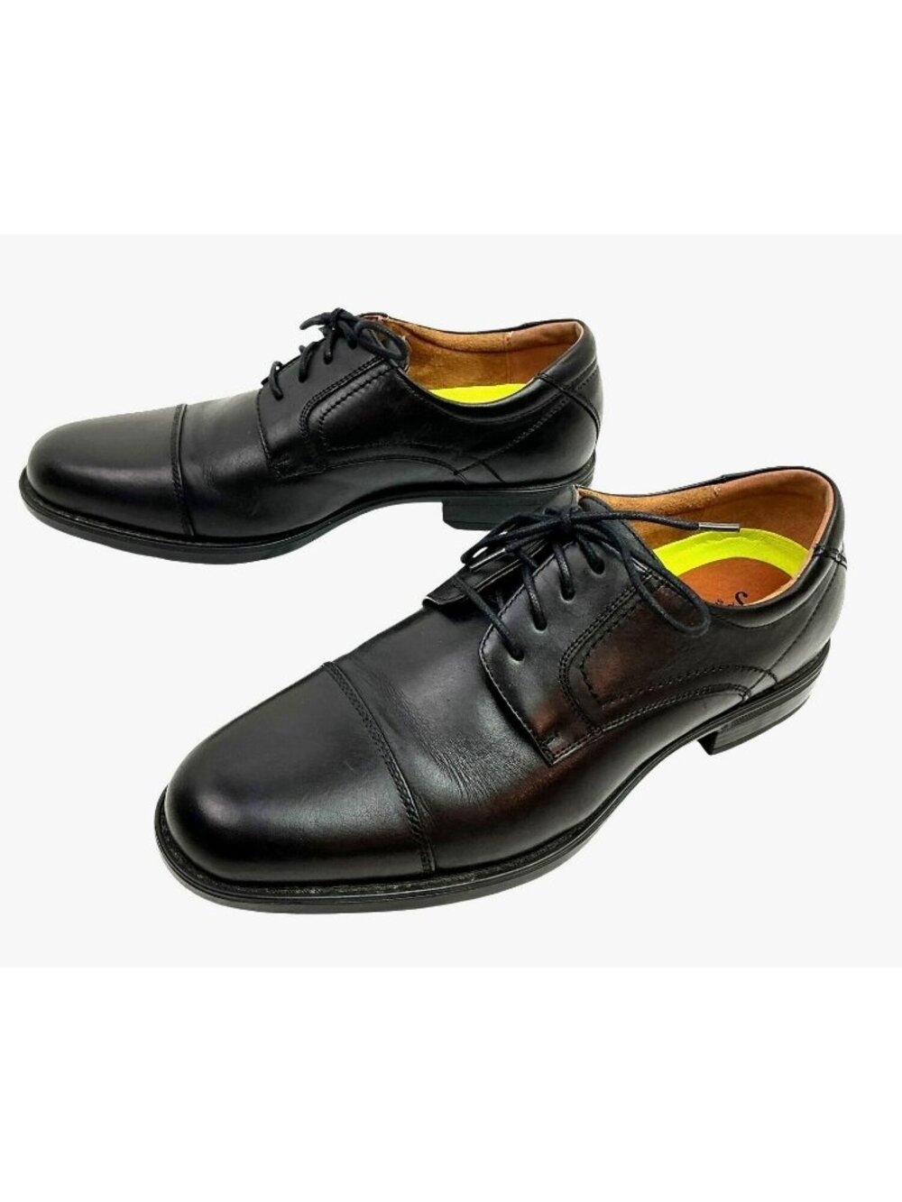 Florsheim Midtown Cap-Toe Derby Leather Comfortech Dress Shoes Mens 9D Black